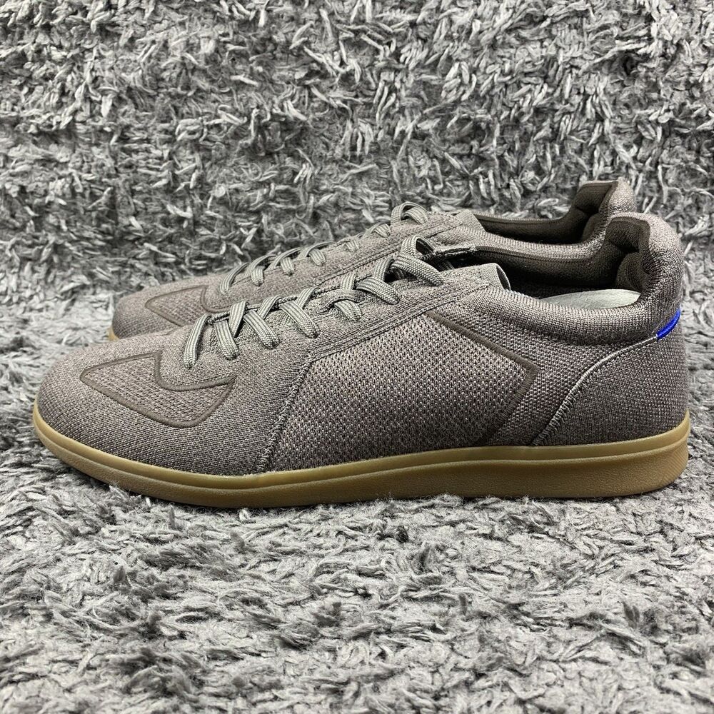 Rothy's Men’s Size 13 RS01 Sneakers Lace Ups Timber Brown Wool Blend